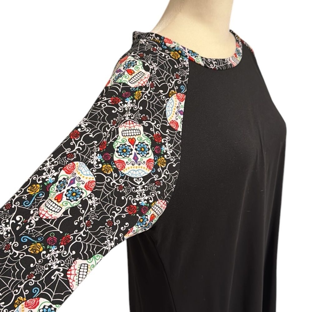 SOUTH MAIN Day of the Dead graphic 3/4 sleeve T-shirt